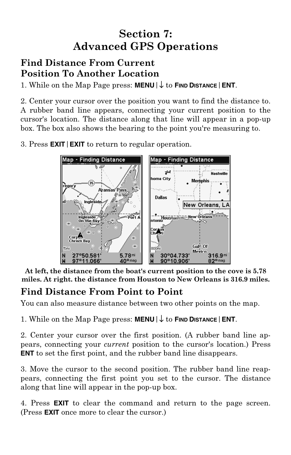 Find distance from point to point | Eagle Electronics FishElite User Manual | Page 133 / 204