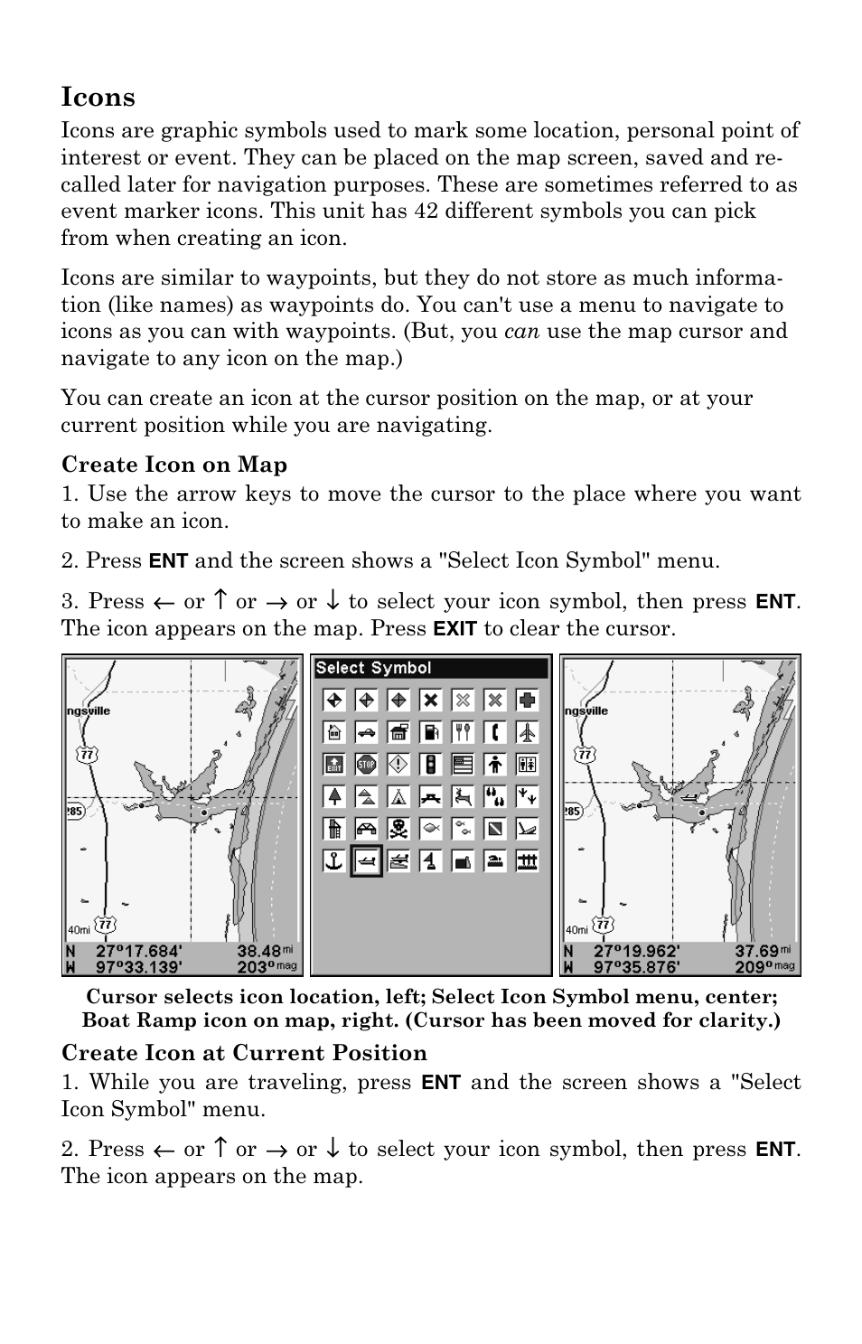 Icons | Eagle Electronics FishElite User Manual | Page 134 / 204