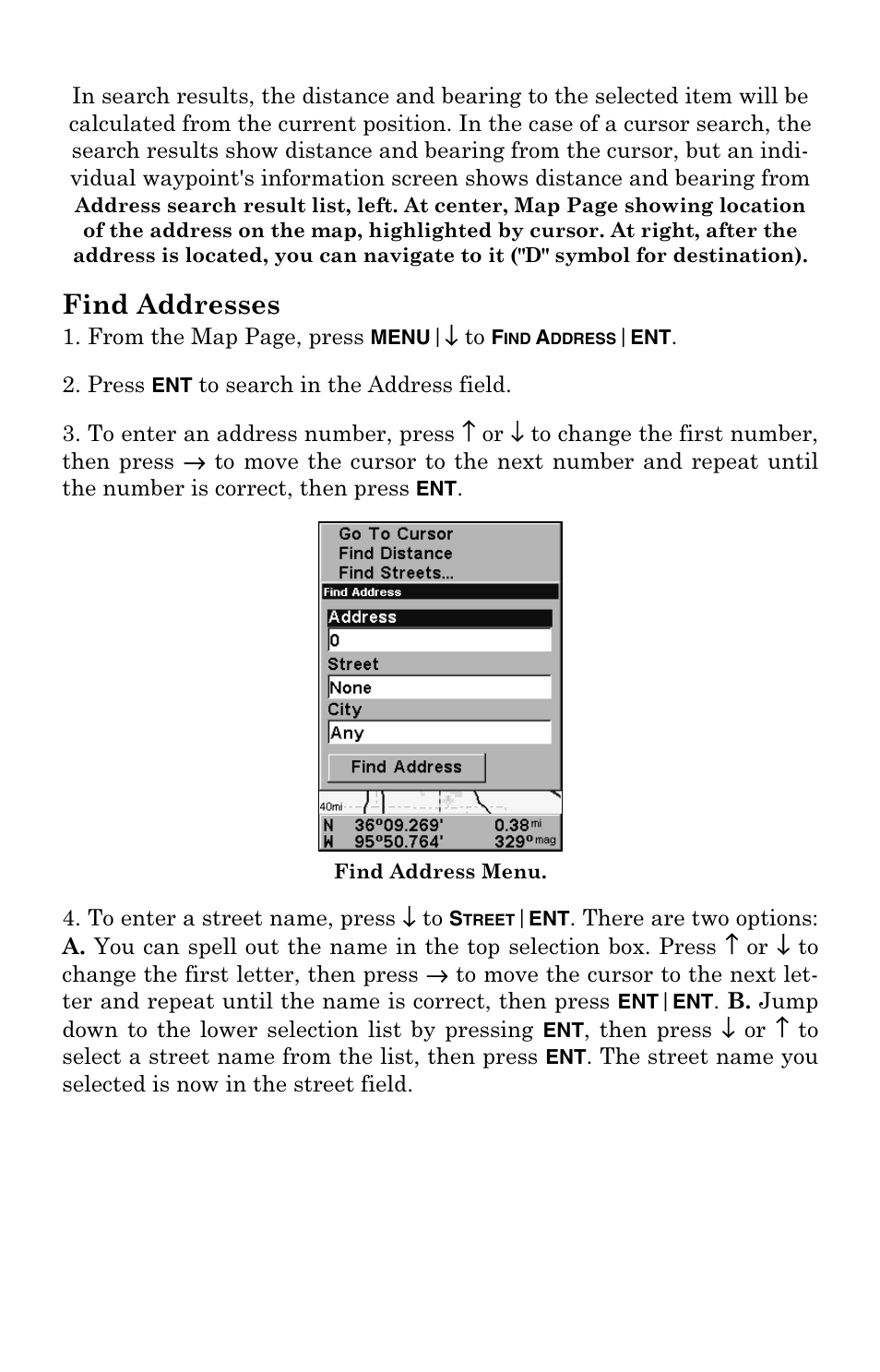 Find addresses | Eagle Electronics FishElite User Manual | Page 178 / 204