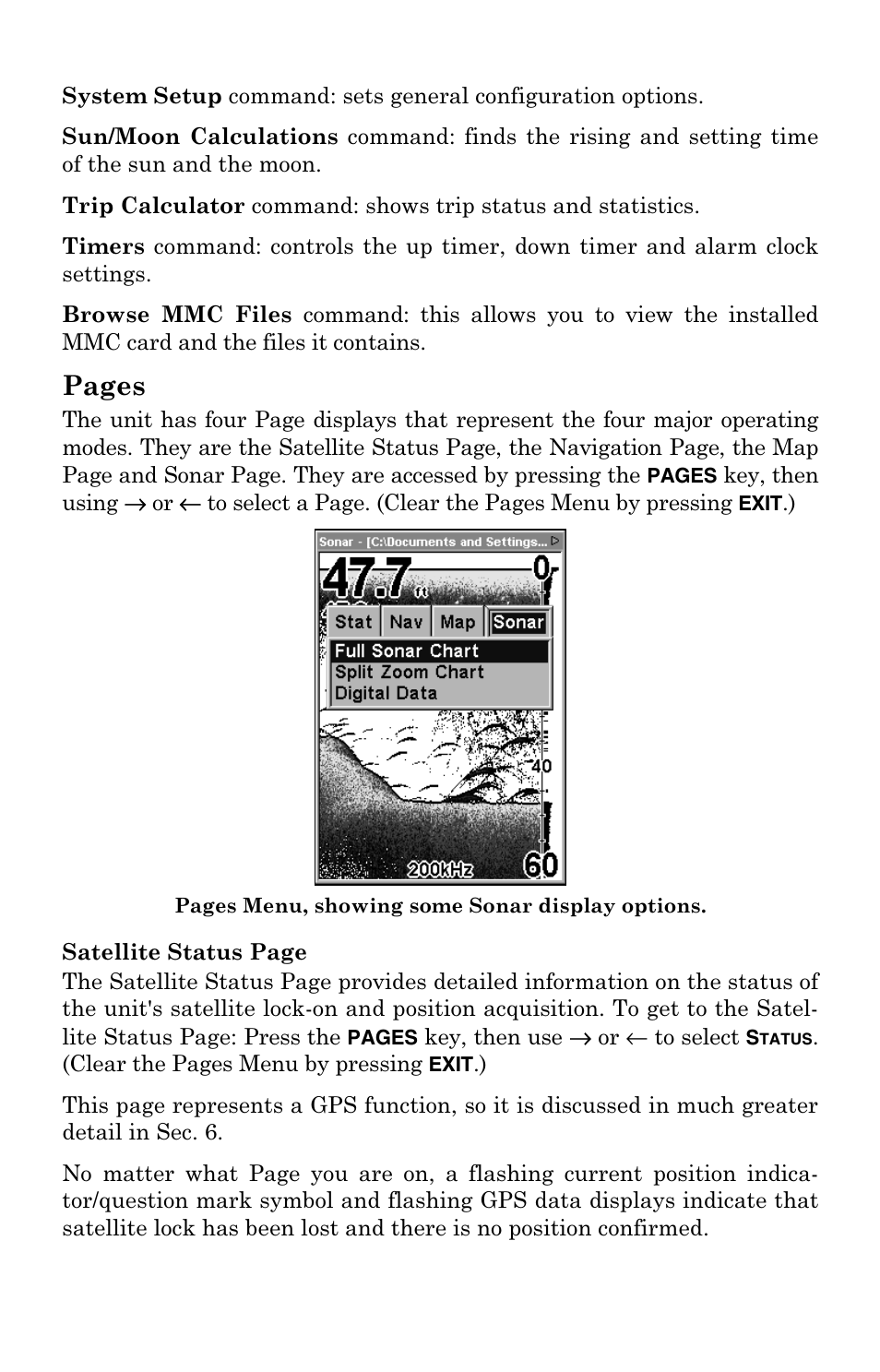 Pages | Eagle Electronics FishElite User Manual | Page 52 / 204