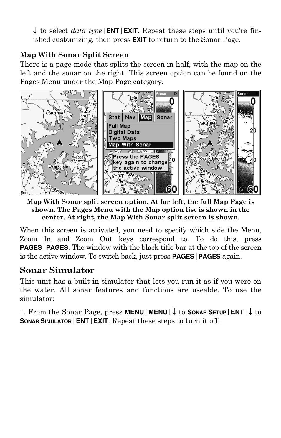 Sonar simulator | Eagle Electronics FishElite User Manual | Page 89 / 204