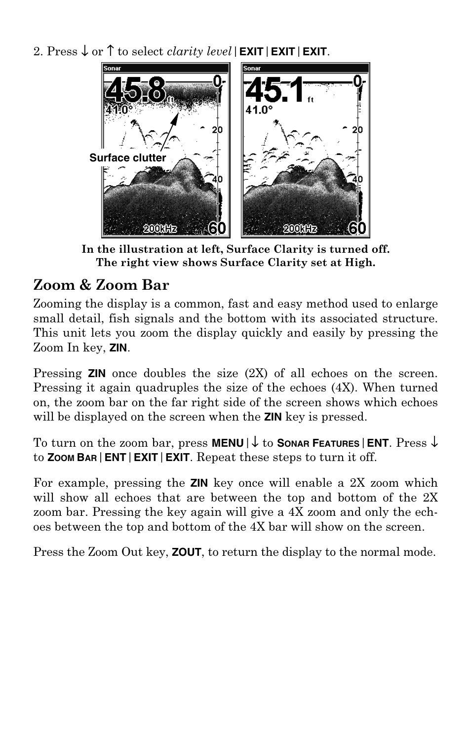 Zoom & zoom bar | Eagle Electronics FishElite User Manual | Page 93 / 204