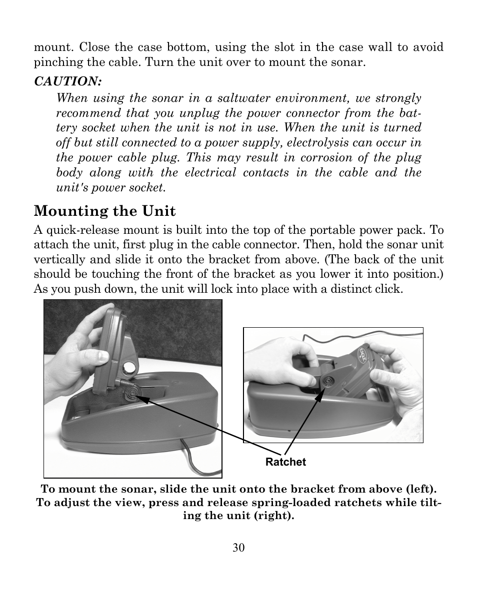 Mounting the unit | Eagle Electronics CUDA 242 User Manual | Page 34 / 72