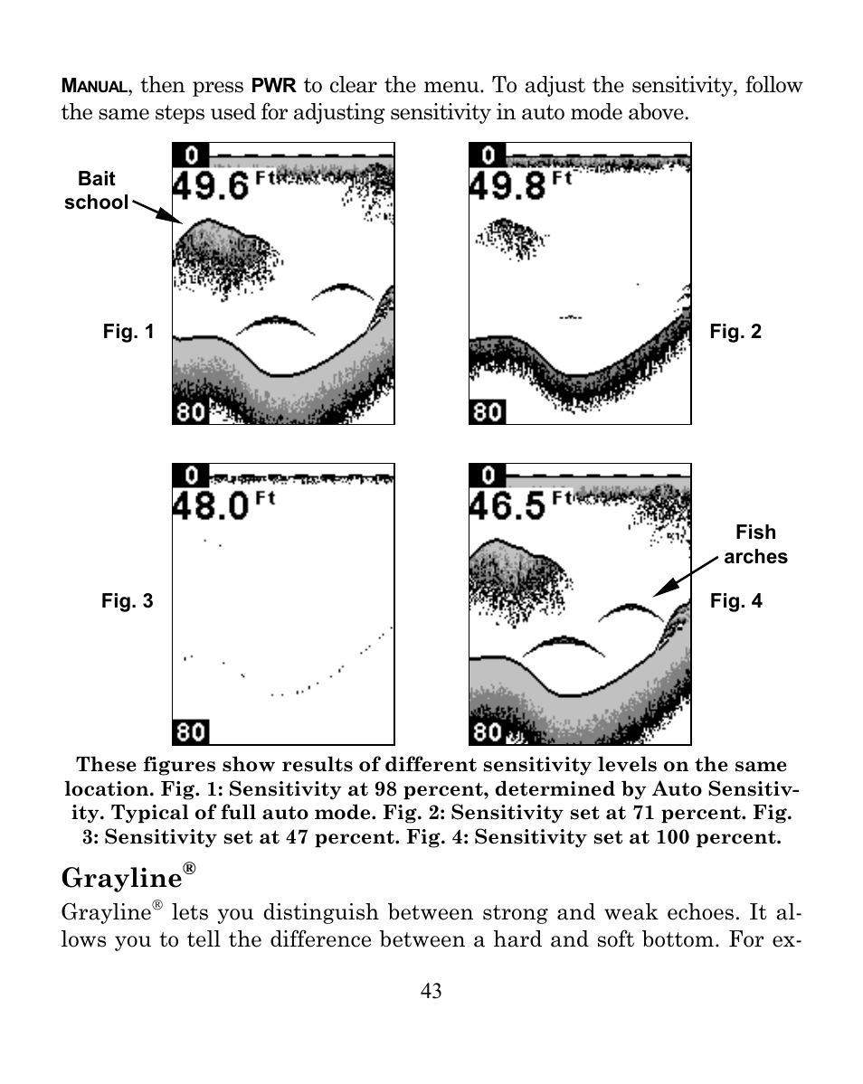 Grayline | Eagle Electronics CUDA 242 User Manual | Page 47 / 72