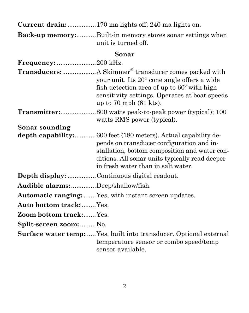 Eagle Electronics CUDA 242 User Manual | Page 6 / 72