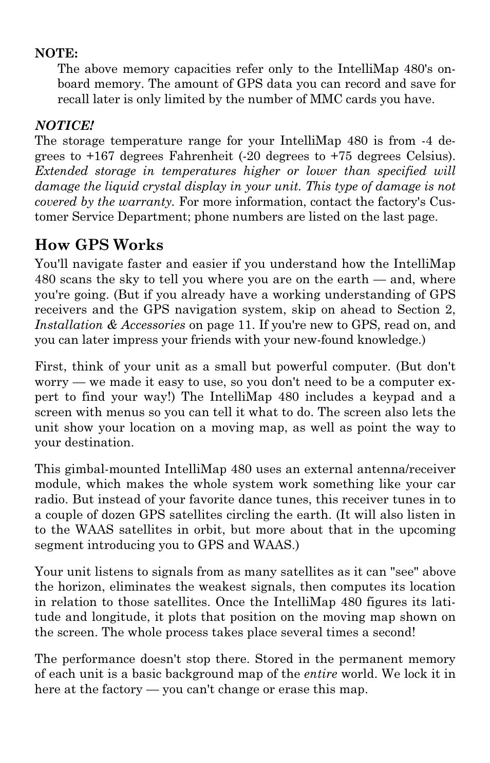 How gps works | Eagle Electronics IntelliMap 480 User Manual | Page 10 / 128