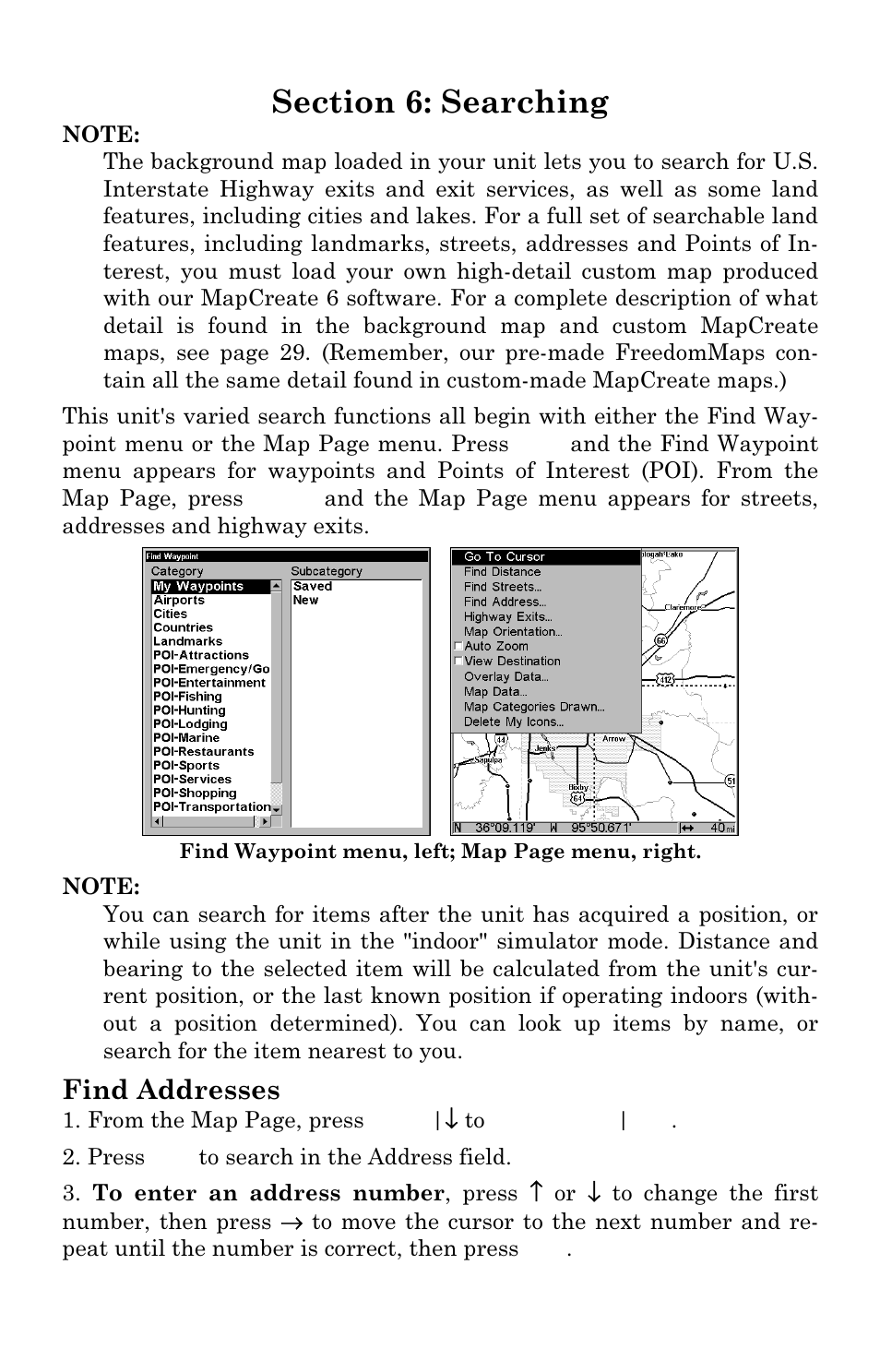 Find addresses | Eagle Electronics IntelliMap 480 User Manual | Page 101 / 128