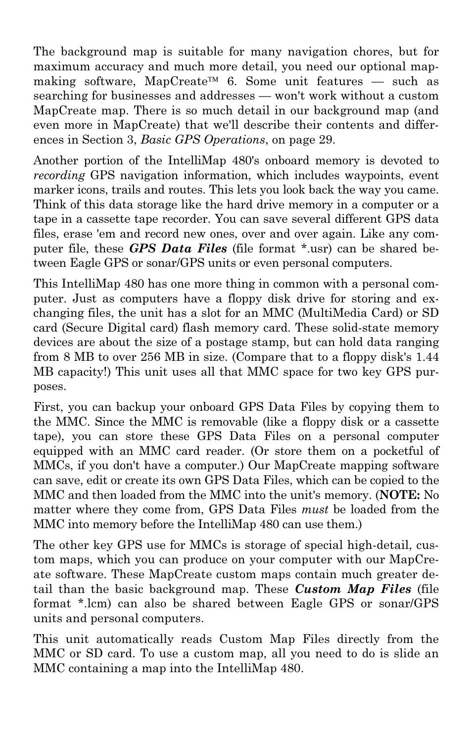 Eagle Electronics IntelliMap 480 User Manual | Page 11 / 128