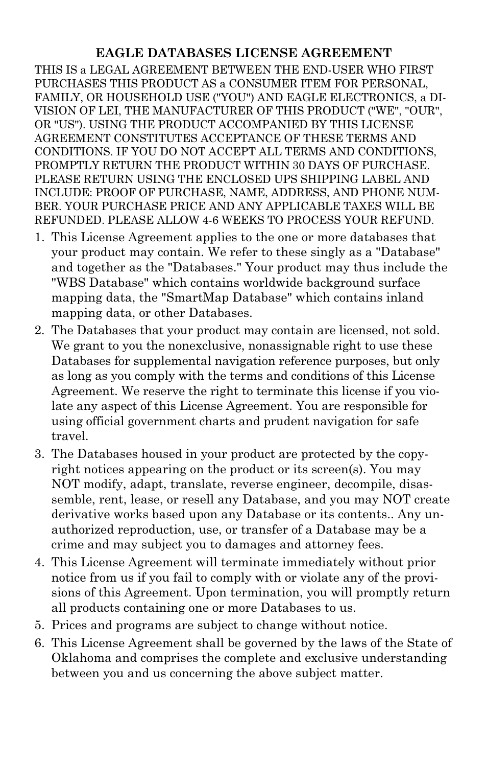 Eagle Electronics IntelliMap 480 User Manual | Page 123 / 128