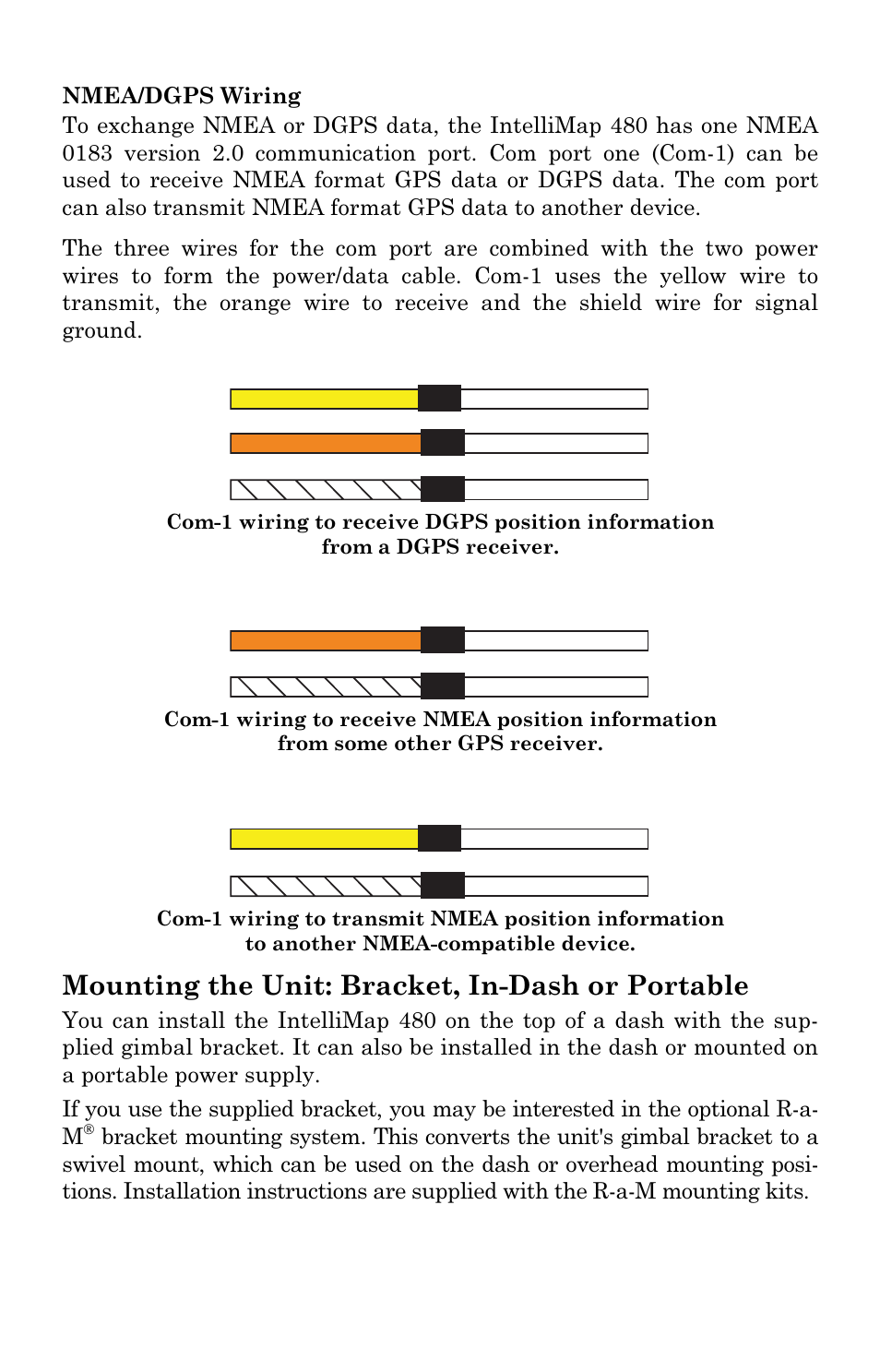 Mounting the unit: bracket, in-dash or portable | Eagle Electronics IntelliMap 480 User Manual | Page 20 / 128