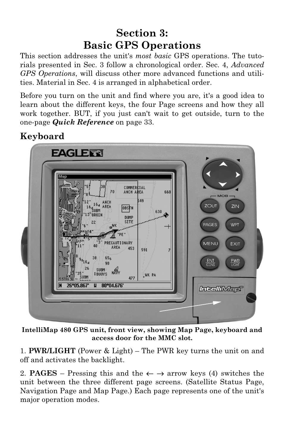 Keyboard | Eagle Electronics IntelliMap 480 User Manual | Page 27 / 128