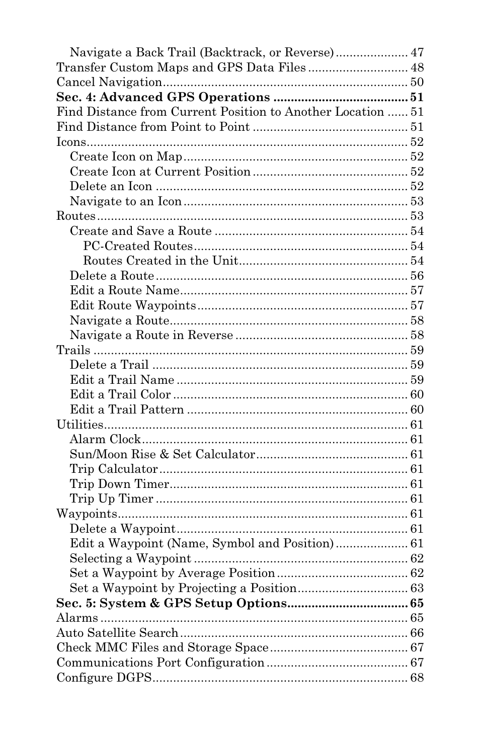 Eagle Electronics IntelliMap 480 User Manual | Page 4 / 128