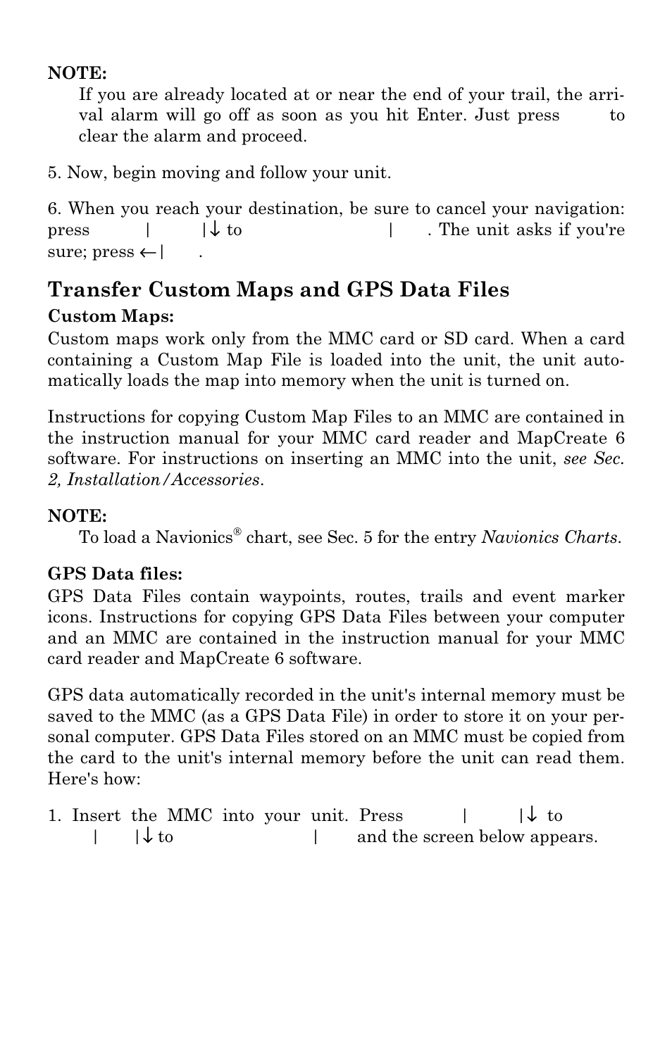 Transfer custom maps and gps data files | Eagle Electronics IntelliMap 480 User Manual | Page 54 / 128