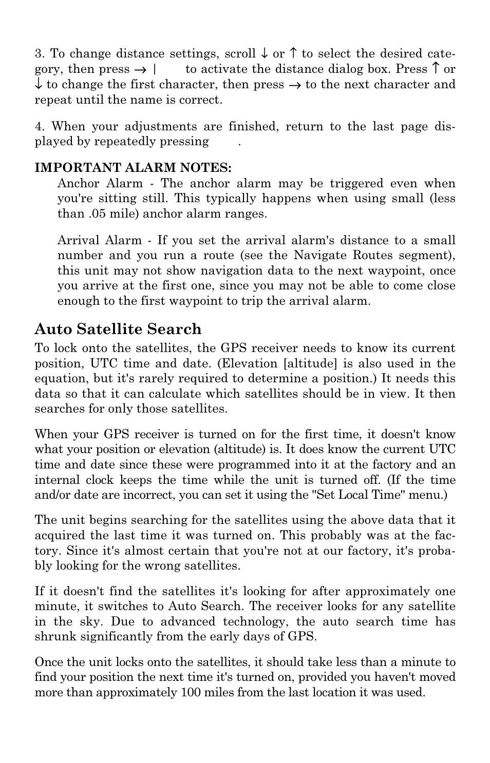 Auto satellite search | Eagle Electronics IntelliMap 480 User Manual | Page 72 / 128