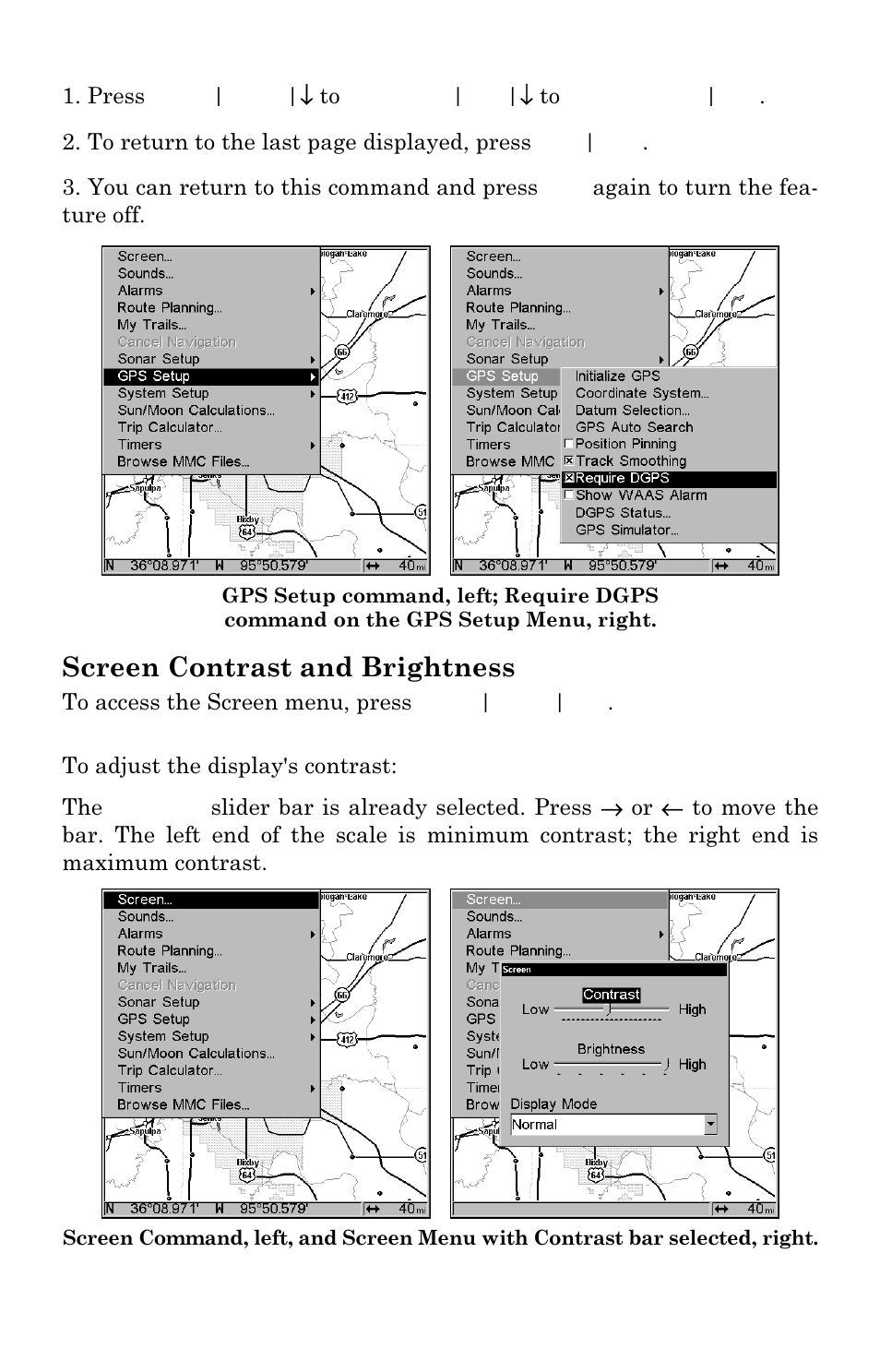 Screen contrast and brightness | Eagle Electronics IntelliMap 480 User Manual | Page 93 / 128