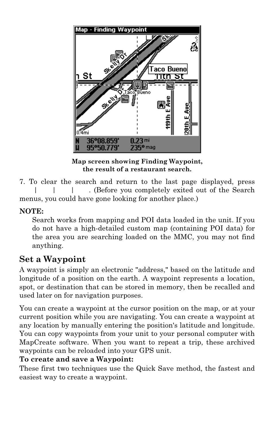 Set a waypoint | Eagle Electronics FishElite User Manual | Page 115 / 200