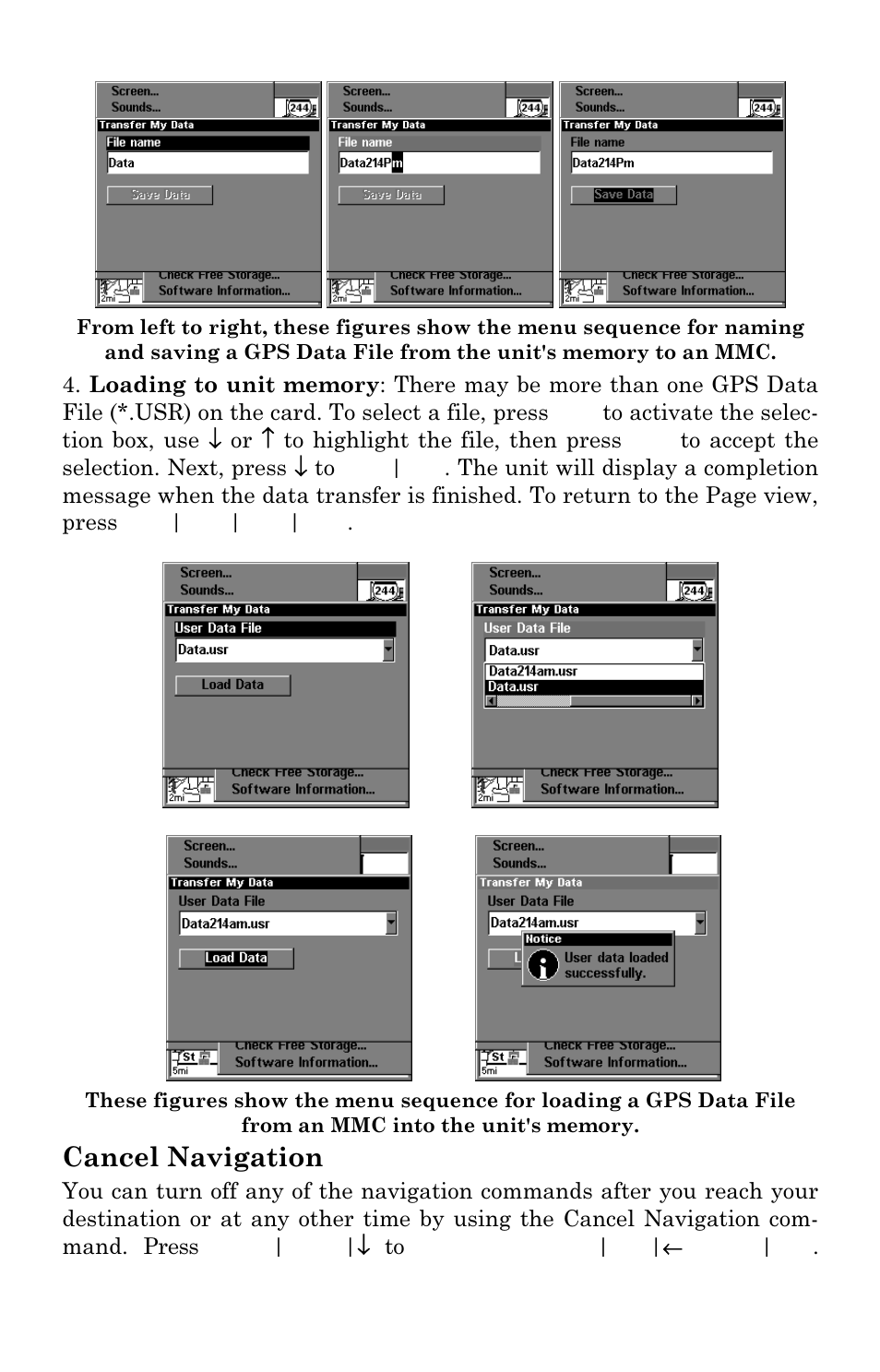 Cancel navigation | Eagle Electronics FishElite User Manual | Page 128 / 200