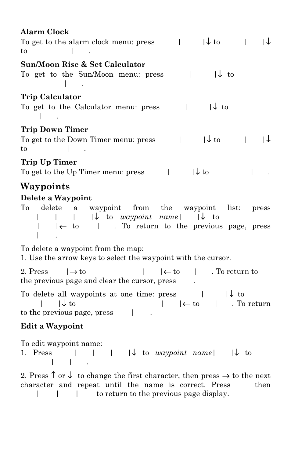 Waypoints | Eagle Electronics FishElite User Manual | Page 139 / 200