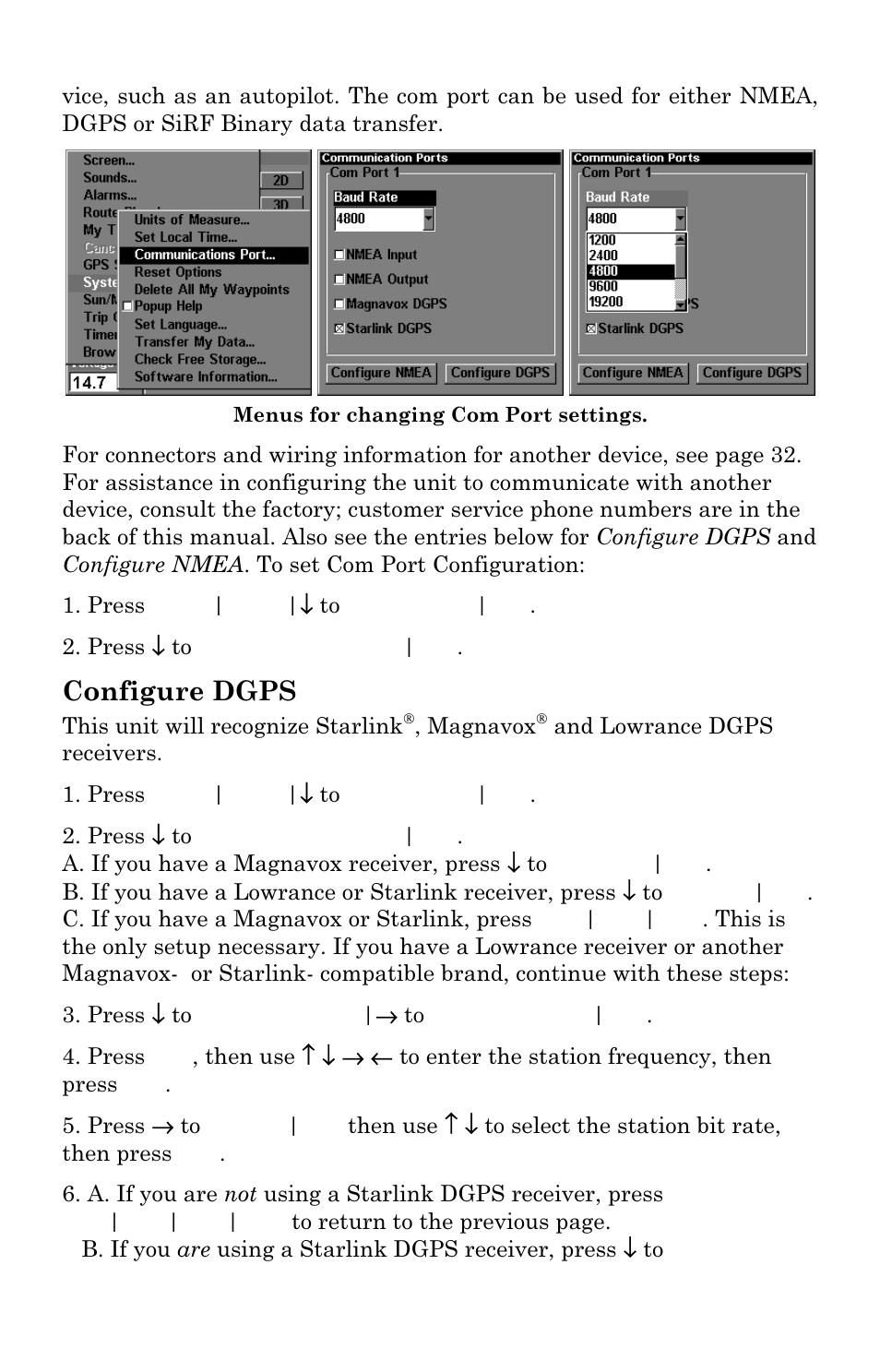 Configure dgps | Eagle Electronics FishElite User Manual | Page 146 / 200