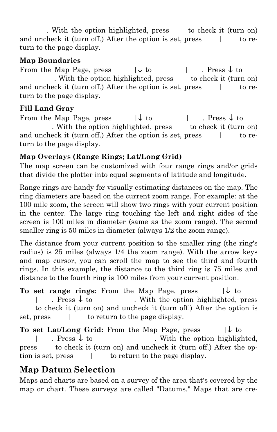 Map datum selection | Eagle Electronics FishElite User Manual | Page 154 / 200