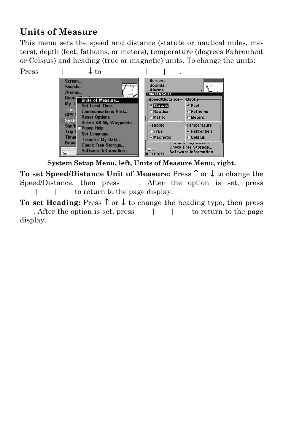 Units of measure | Eagle Electronics FishElite User Manual | Page 171 / 200