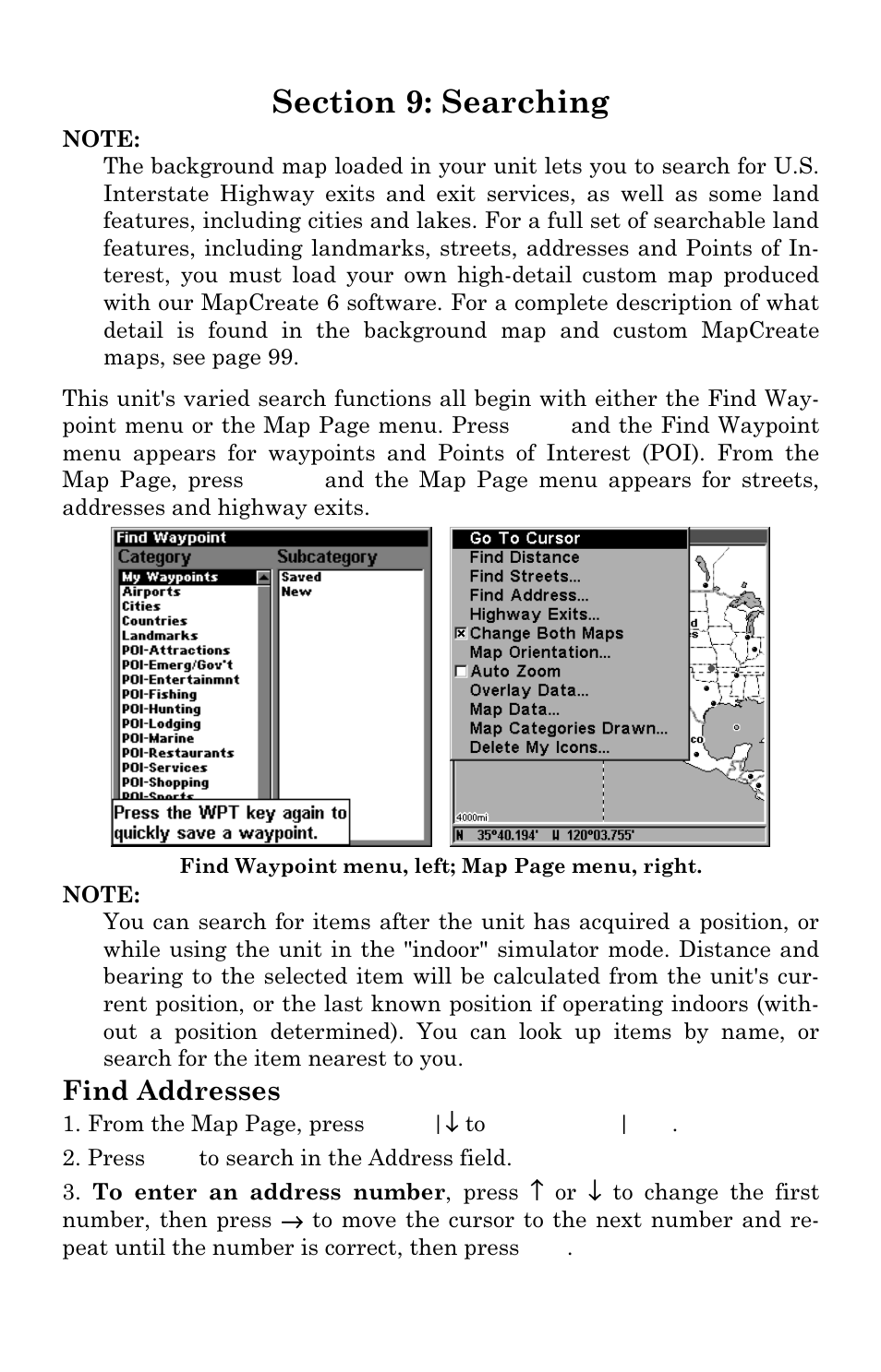 Find addresses | Eagle Electronics FishElite User Manual | Page 173 / 200