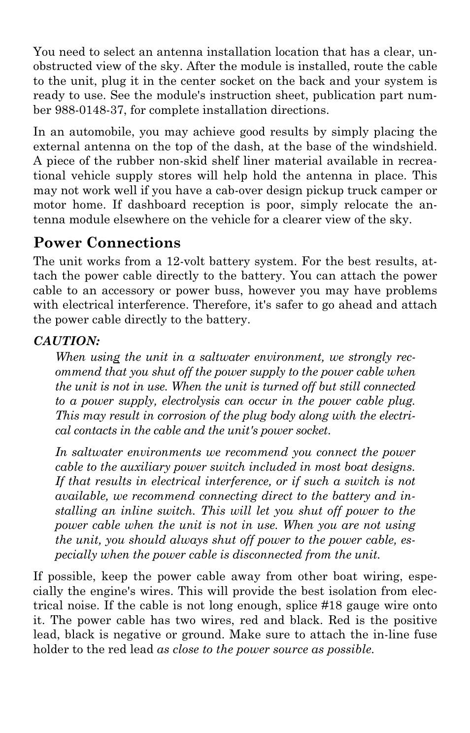 Power connections | Eagle Electronics FishElite User Manual | Page 39 / 200