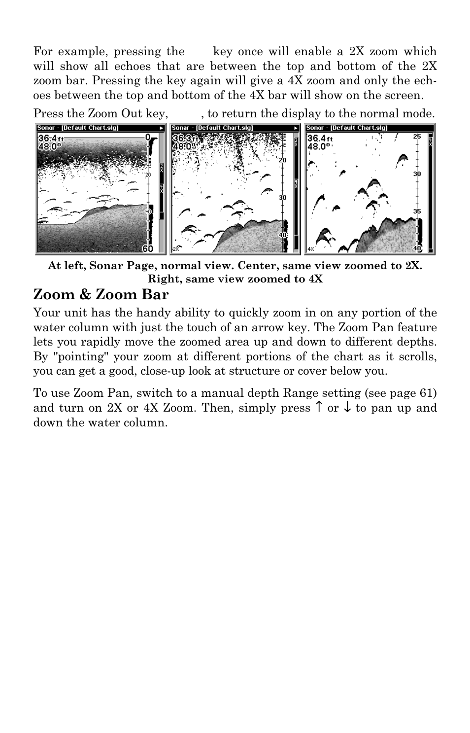 Zoom & zoom bar | Eagle Electronics FishElite User Manual | Page 94 / 200