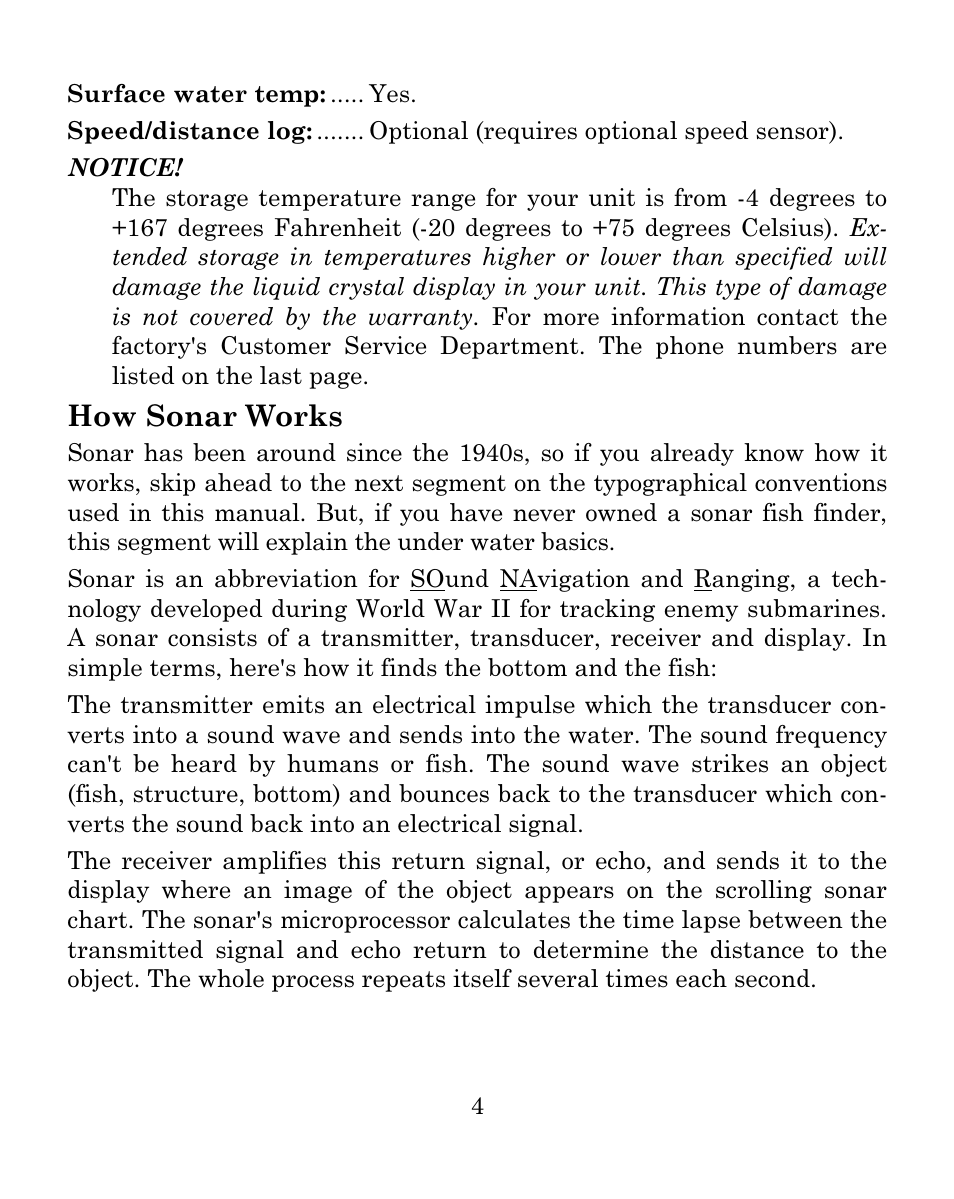 How sonar works | Eagle Electronics FISHMARK 640C User Manual | Page 10 / 108