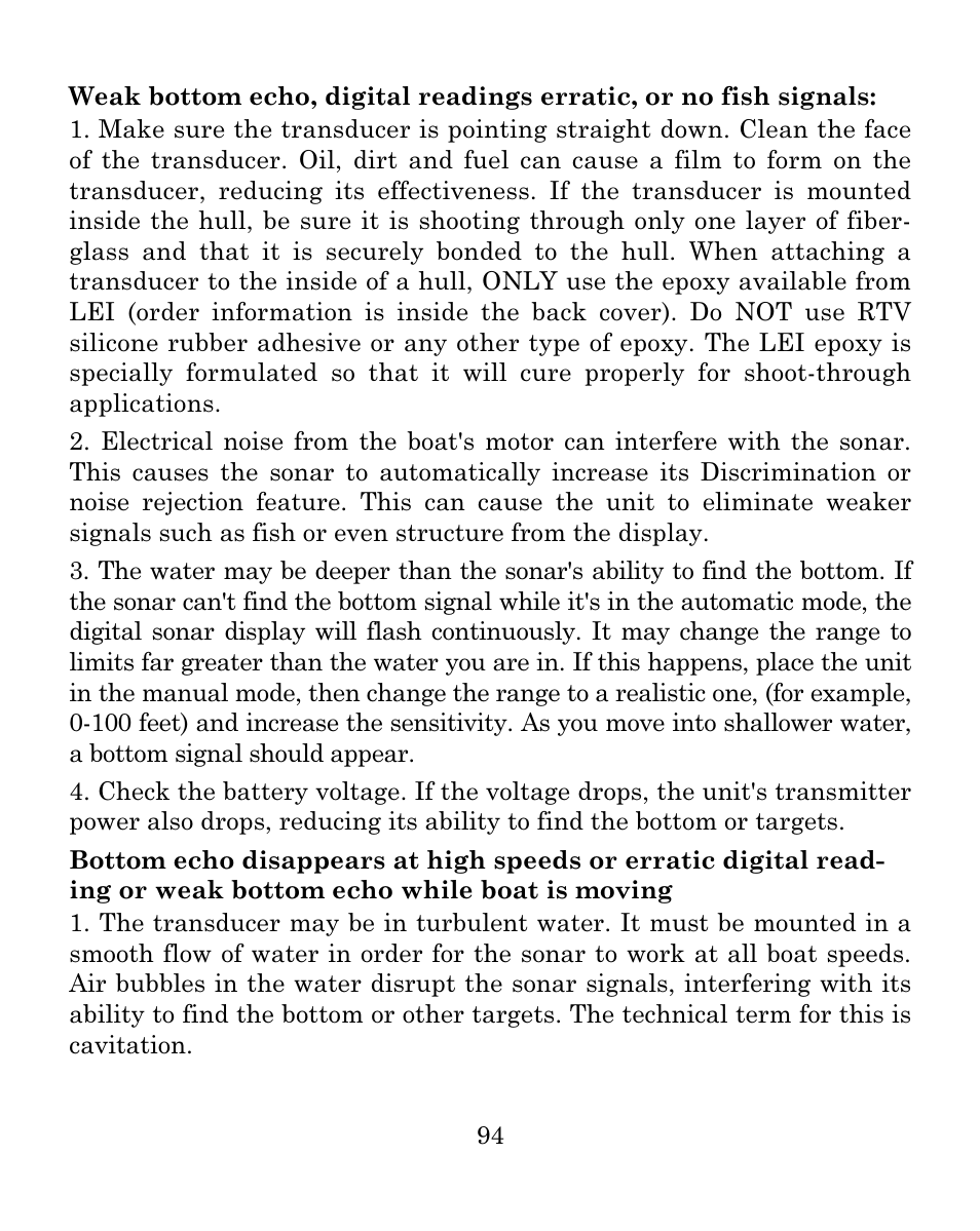 Eagle Electronics FISHMARK 640C User Manual | Page 100 / 108
