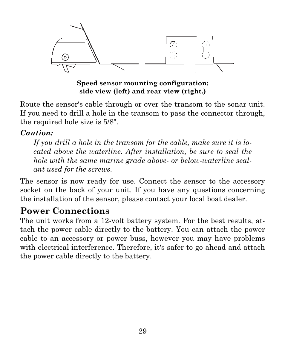 Power connections | Eagle Electronics FISHMARK 640C User Manual | Page 35 / 108