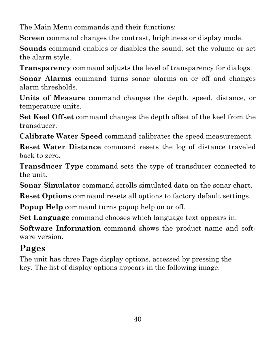 Pages | Eagle Electronics FISHMARK 640C User Manual | Page 46 / 108