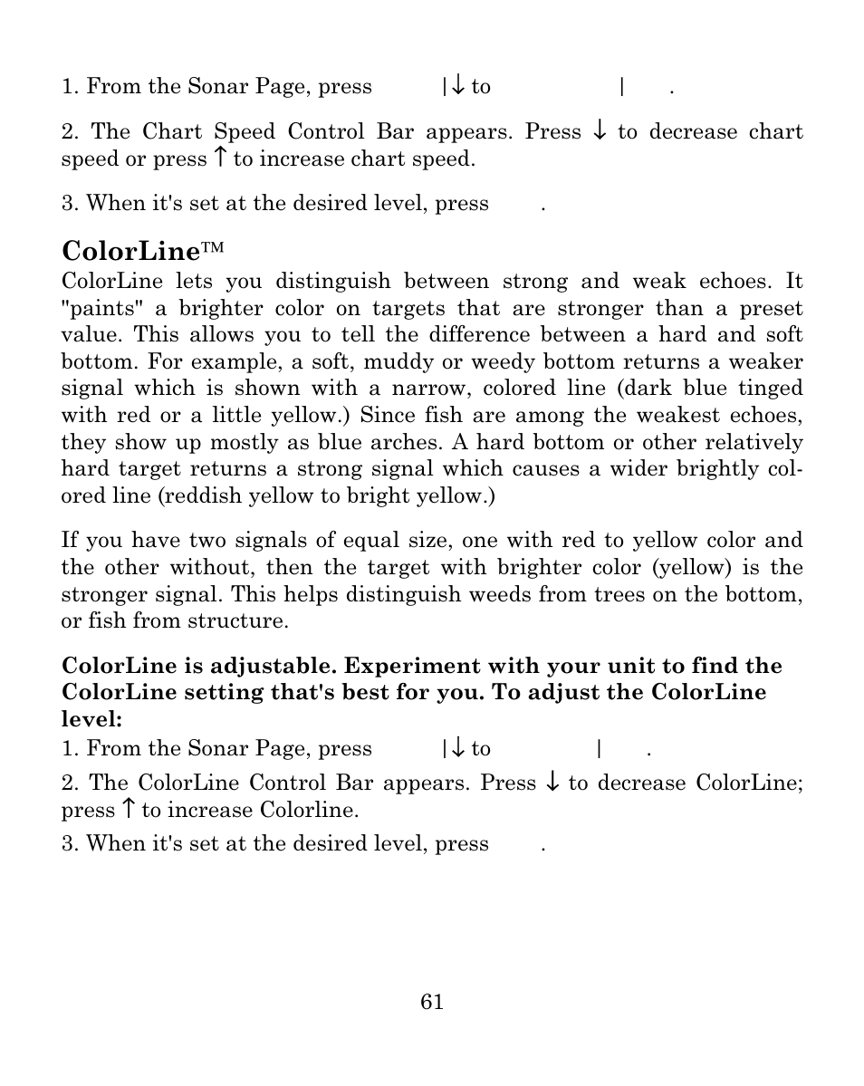 Colorline | Eagle Electronics FISHMARK 640C User Manual | Page 67 / 108