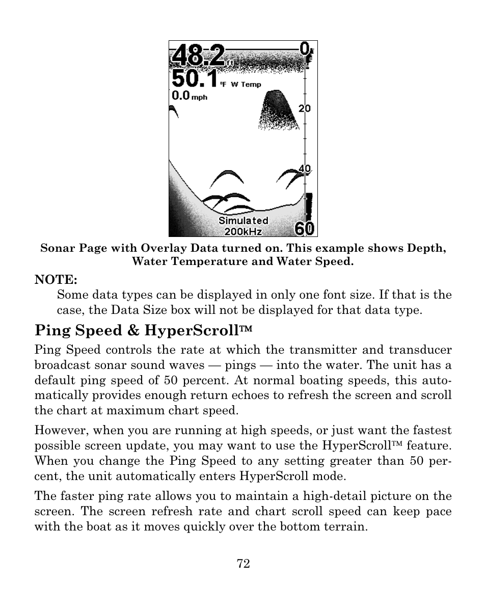 Ping speed & hyperscroll | Eagle Electronics FISHMARK 640C User Manual | Page 78 / 108