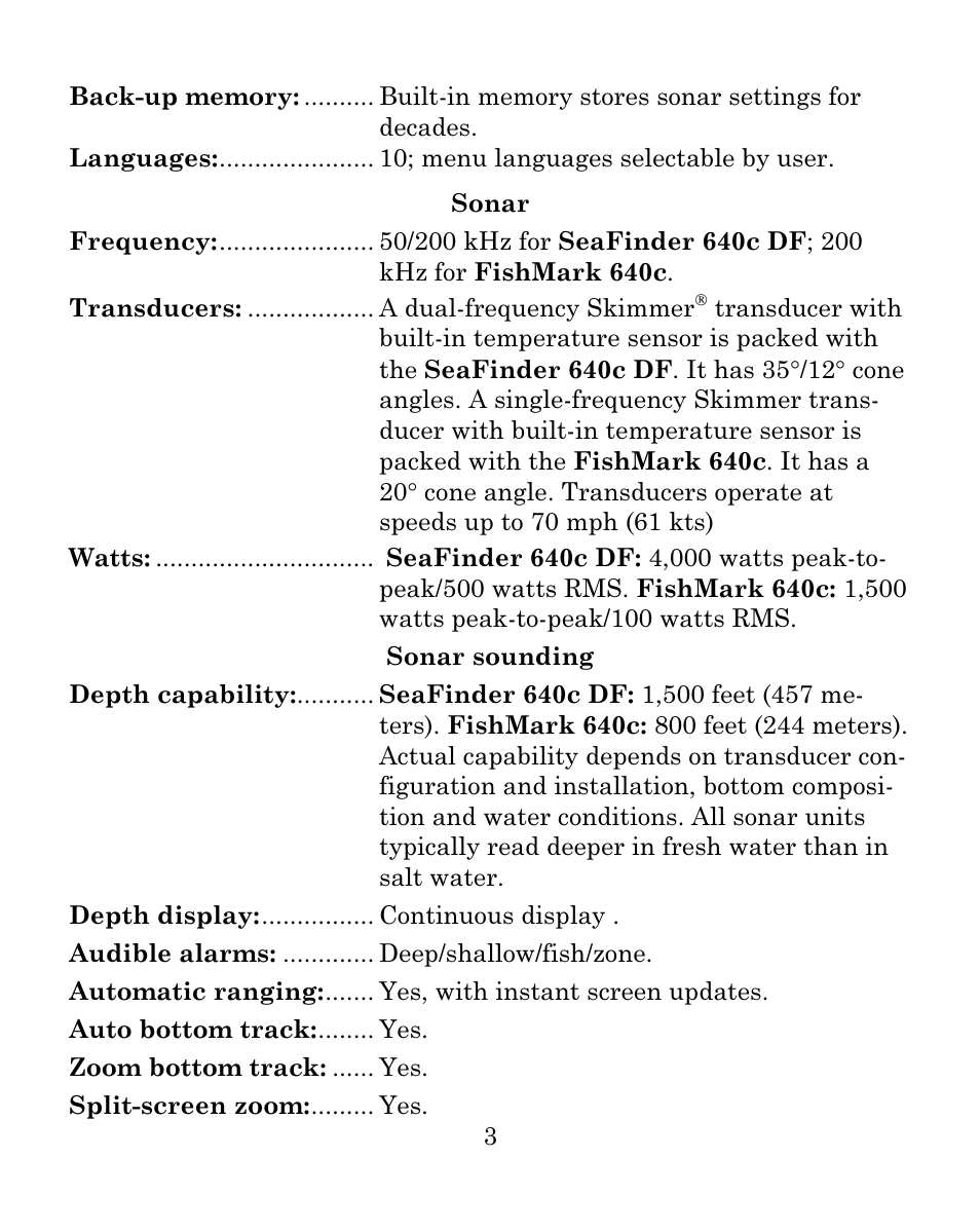 Eagle Electronics FISHMARK 640C User Manual | Page 9 / 108