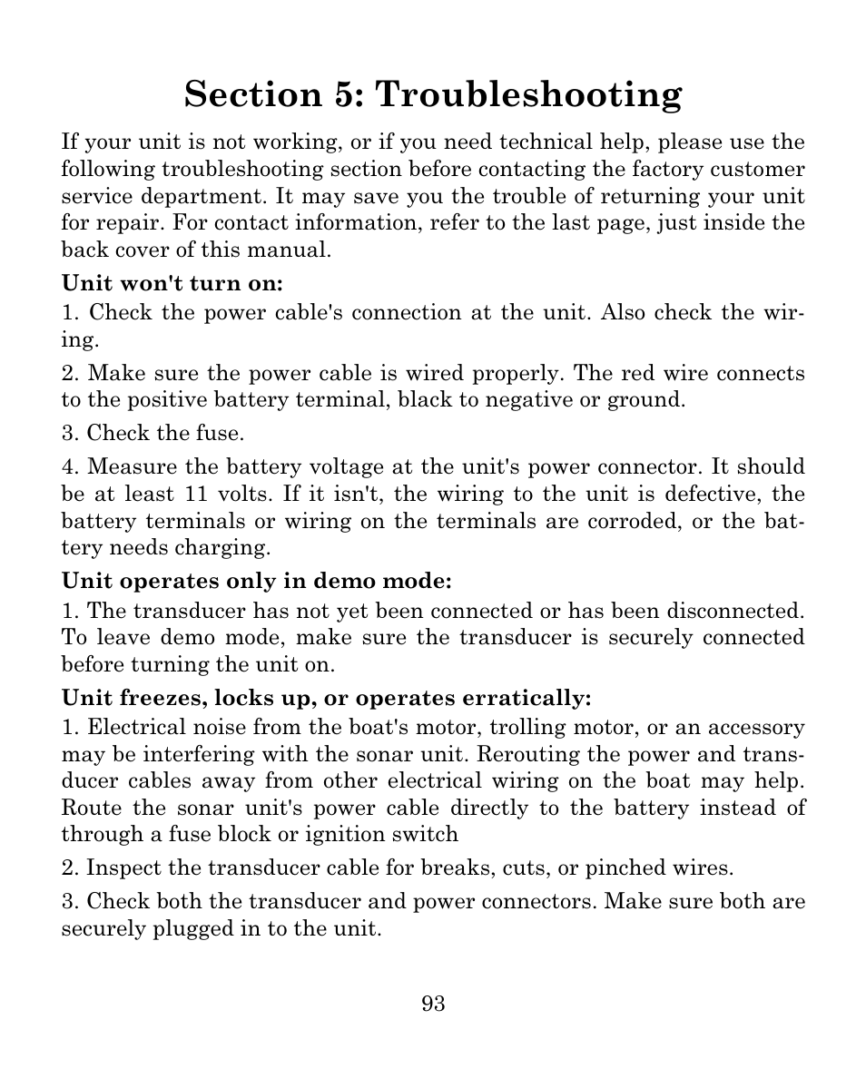 Eagle Electronics FISHMARK 640C User Manual | Page 99 / 108