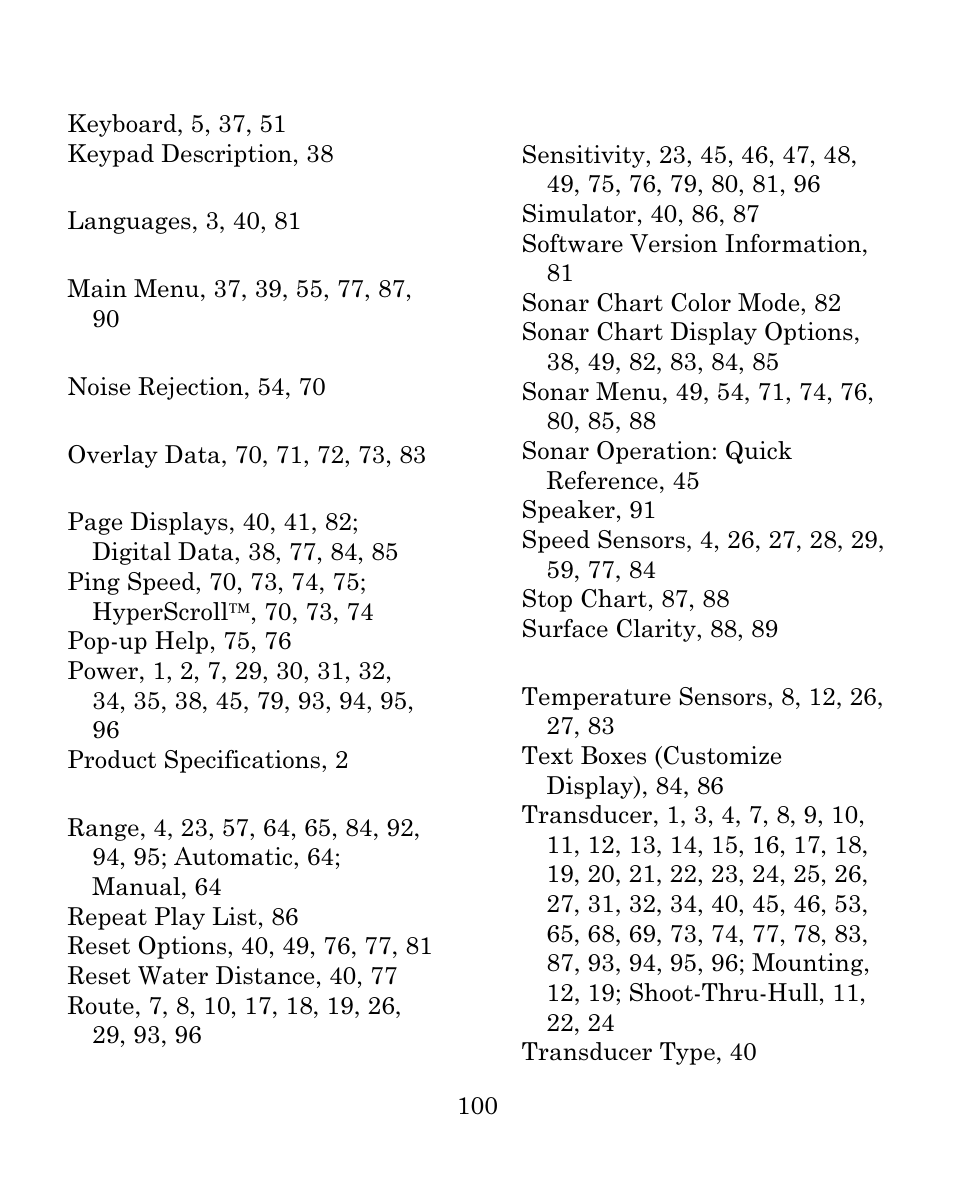 Eagle Electronics SEAFINDER 500C User Manual | Page 106 / 112