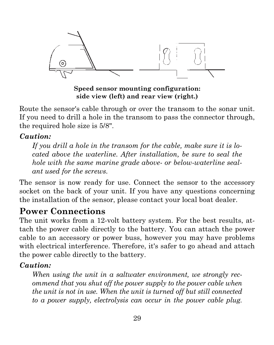 Power connections | Eagle Electronics SEAFINDER 500C User Manual | Page 35 / 112