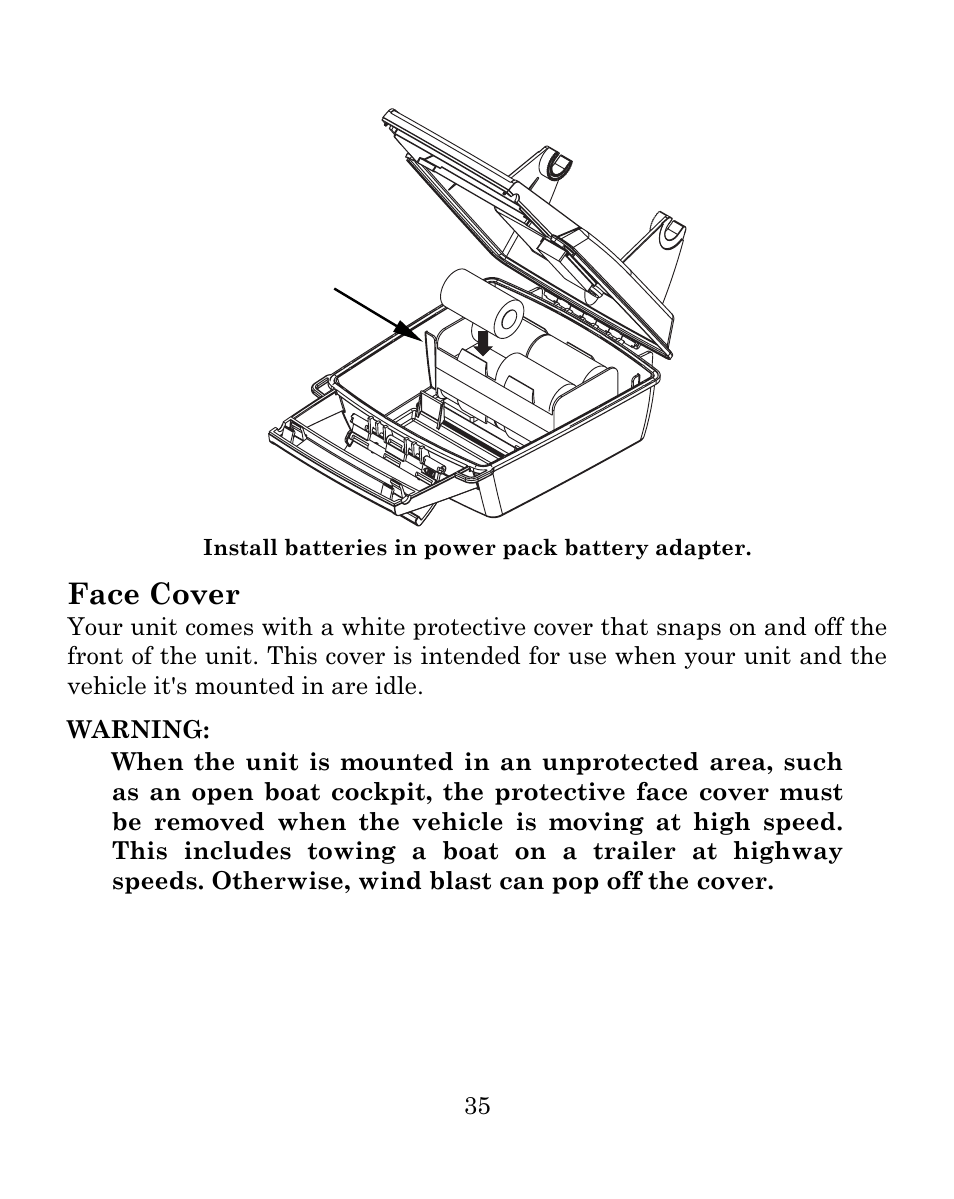 Face cover | Eagle Electronics SEAFINDER 500C User Manual | Page 41 / 112