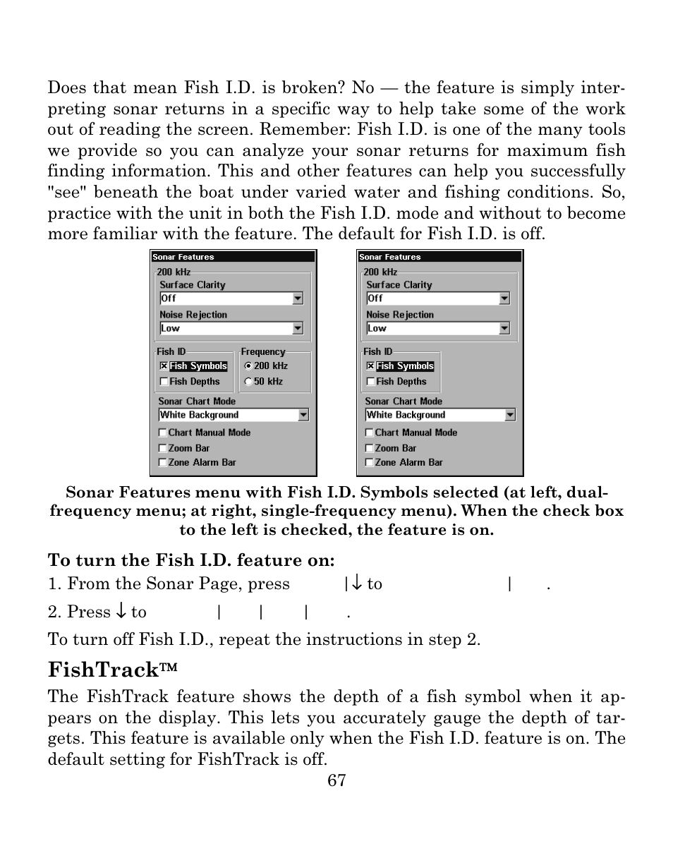 Fishtrack | Eagle Electronics SEAFINDER 500C User Manual | Page 73 / 112