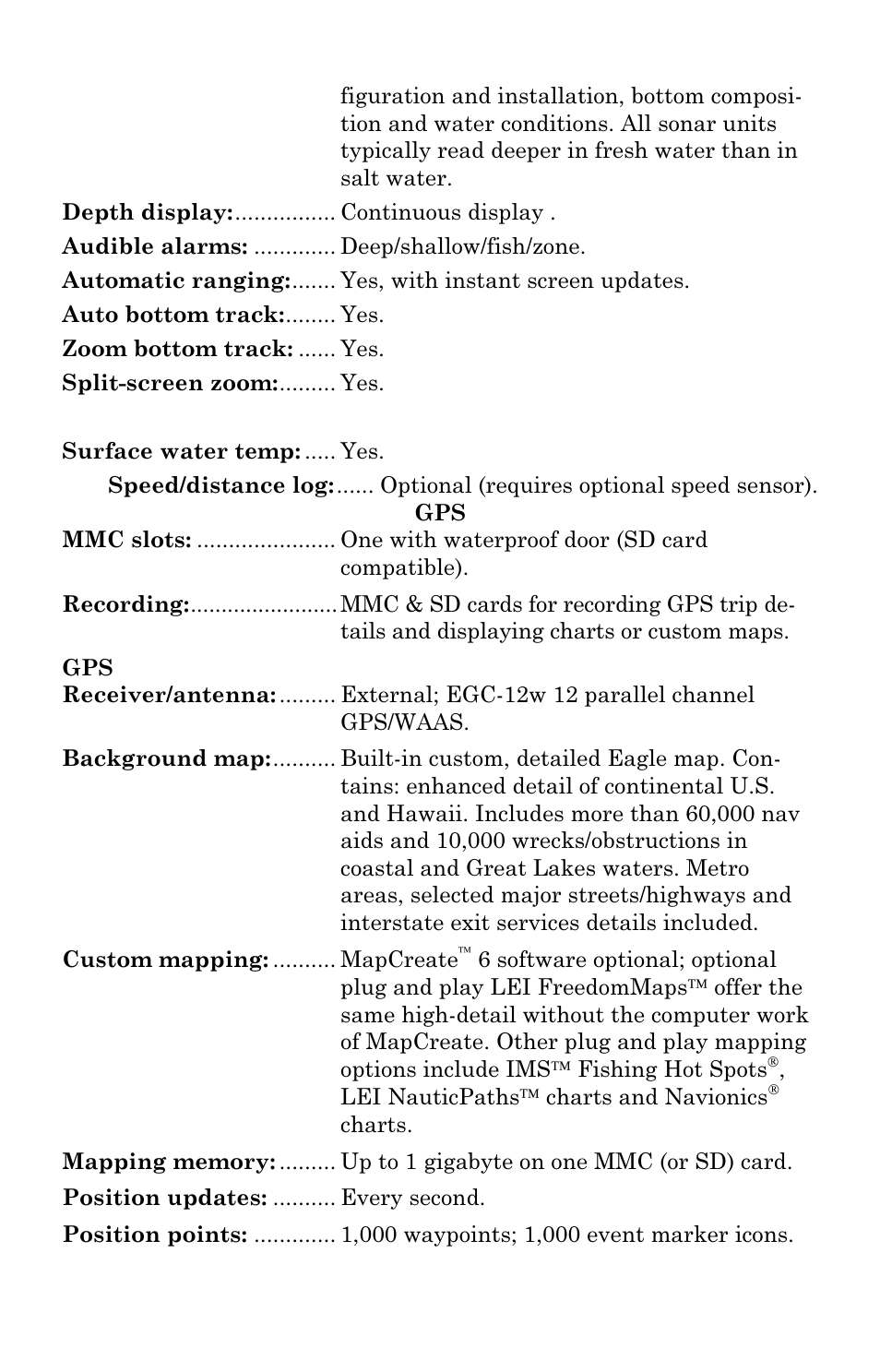 Eagle Electronics 500C User Manual | Page 12 / 204
