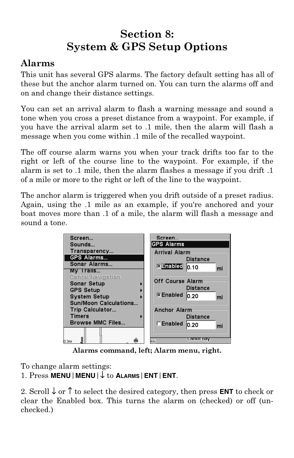 Alarms | Eagle Electronics 500C User Manual | Page 147 / 204