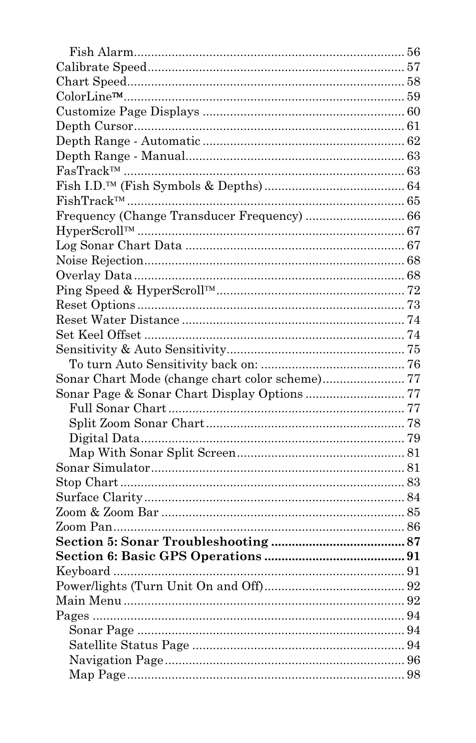 Eagle Electronics 500C User Manual | Page 4 / 204