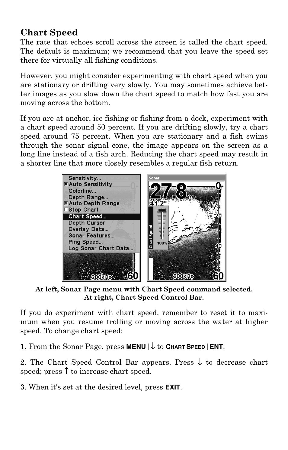 Chart speed | Eagle Electronics 500C User Manual | Page 66 / 204