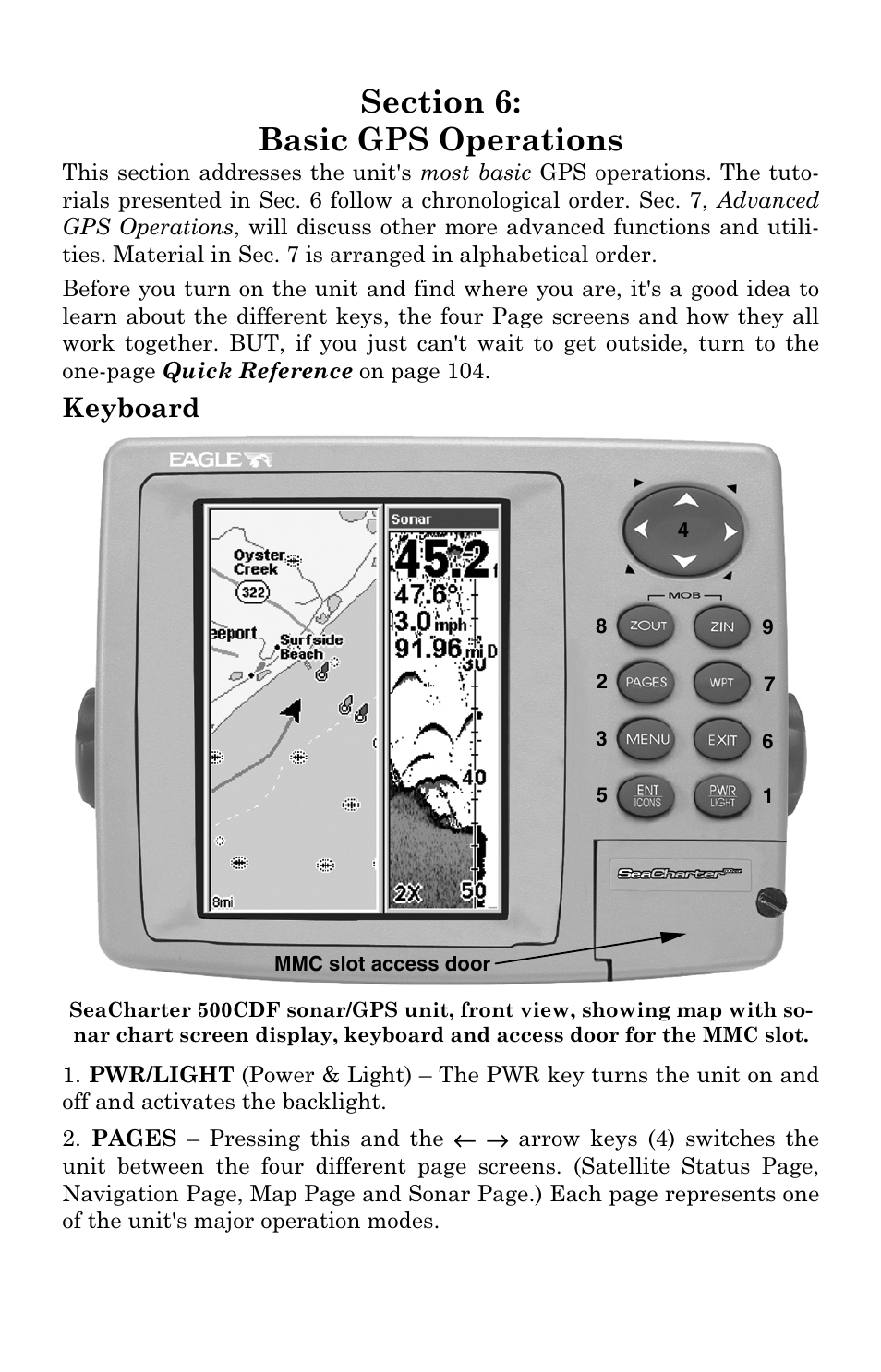 Keyboard | Eagle Electronics 500C User Manual | Page 99 / 204