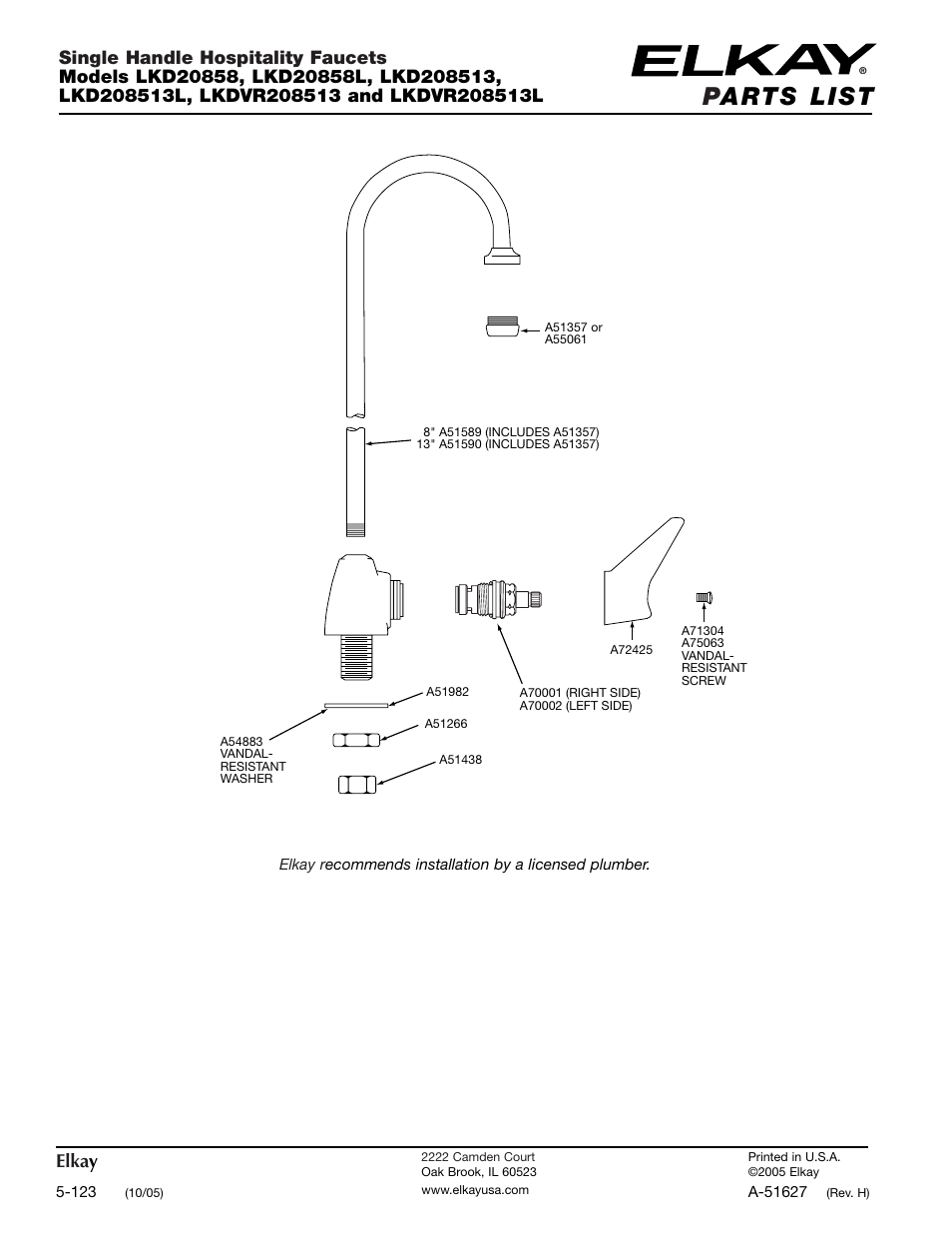 Elka y | Elkay LKDVR208513 User Manual | Page 2 / 2