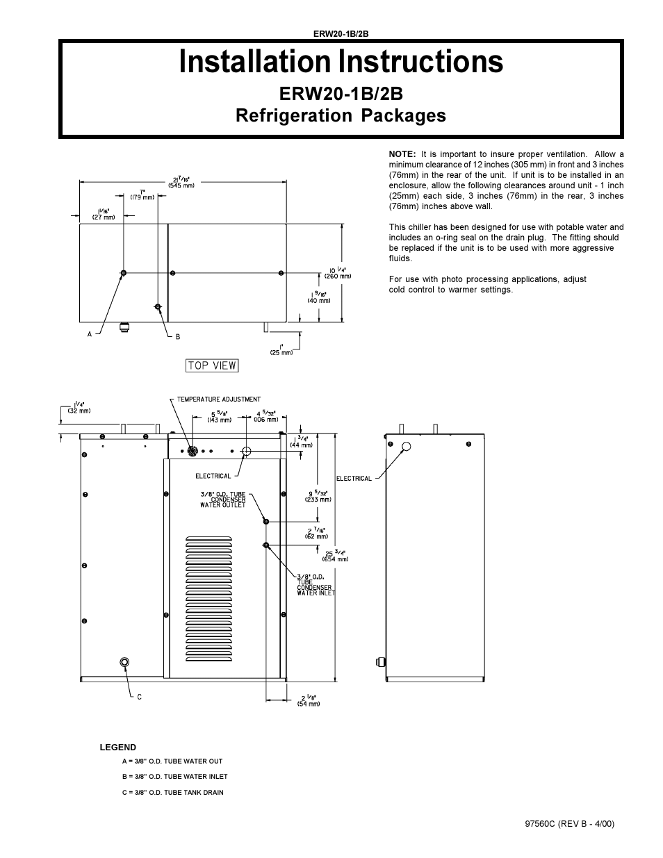 Elkay ERW20-2B User Manual | 2 pages