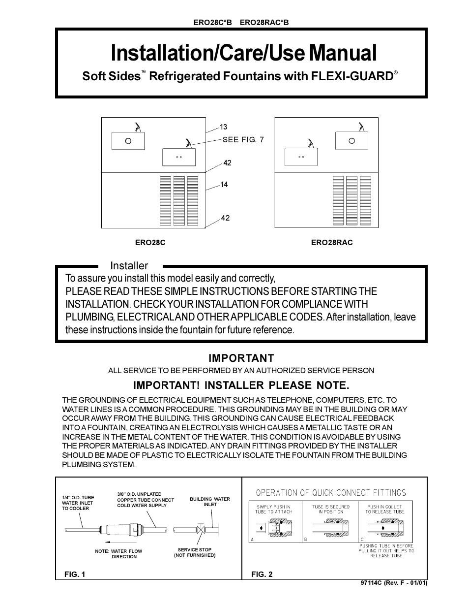 Elkay ERO28C*B User Manual | 4 pages