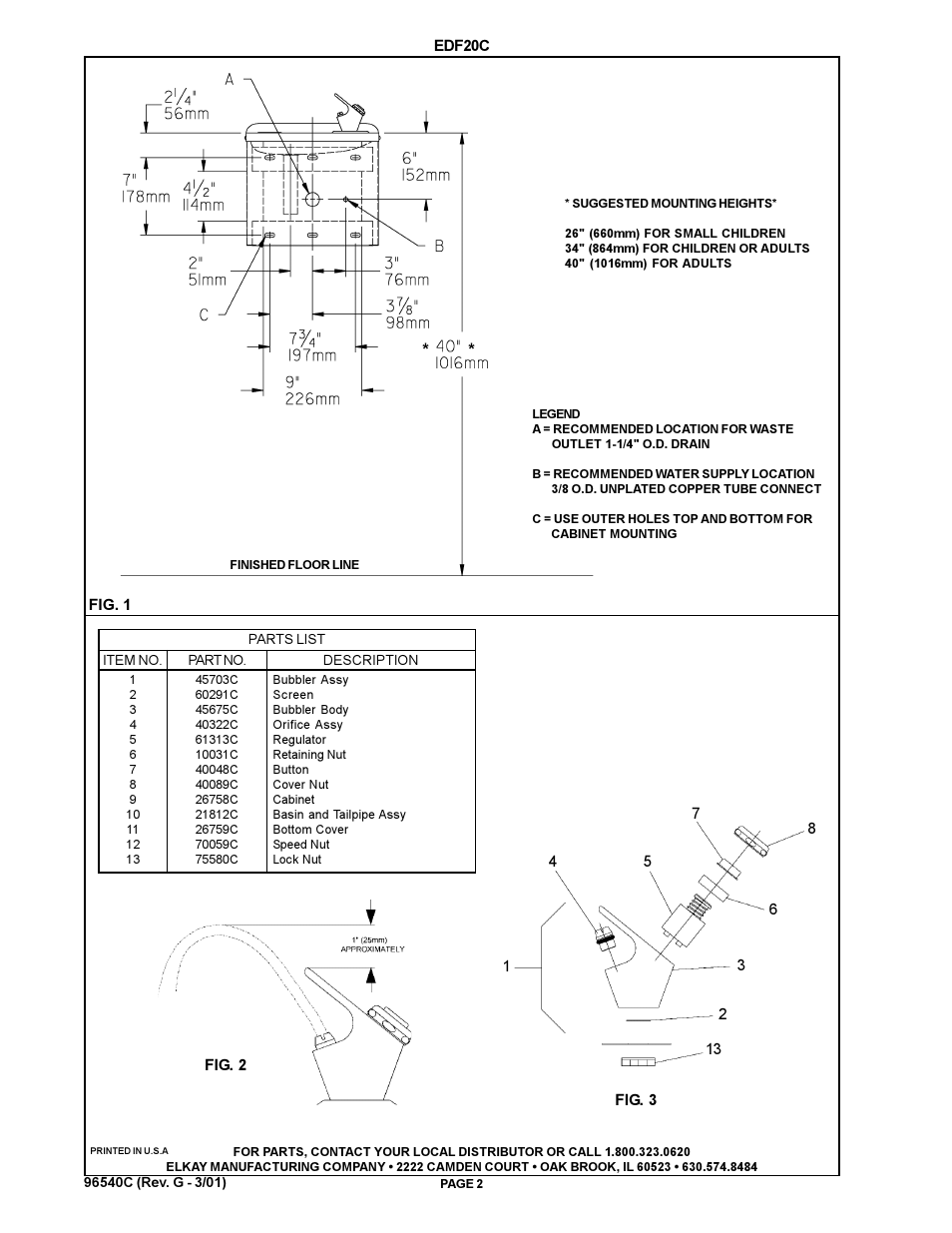 Elkay EDF20 User Manual | Page 2 / 2