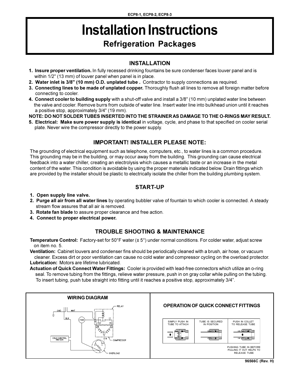 Elkay ECP8-1 User Manual | 2 pages